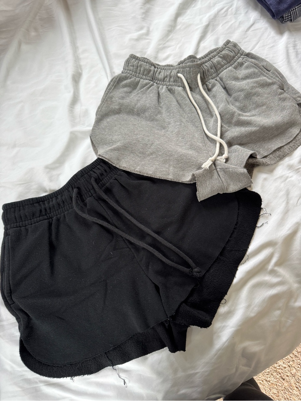 Casual Everyday Sweat Shorts - Grey & Black